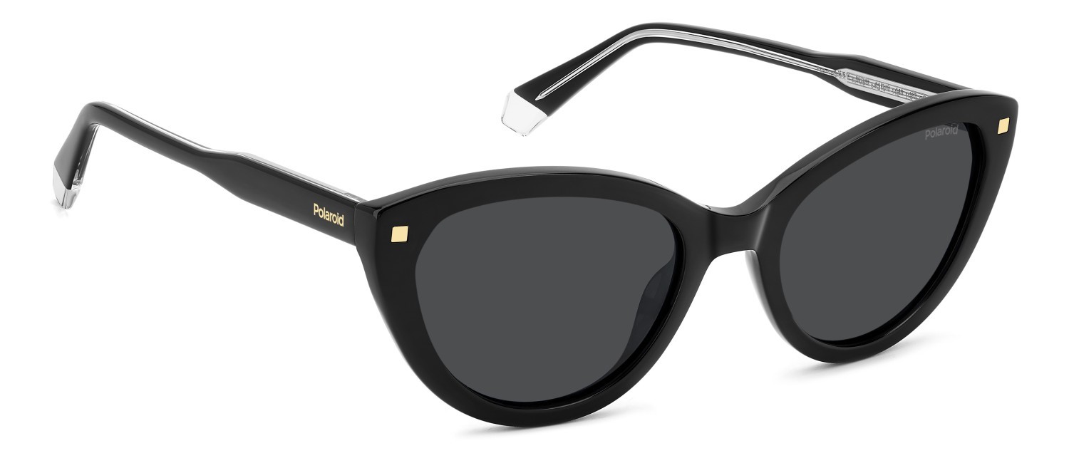 Sunglasses Polaroid Pld 4175/S 207381 807 M9 color black shape cat eye lenses grey polarized