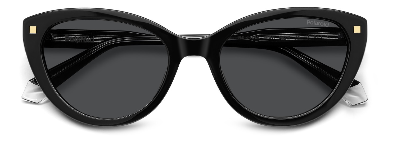Sunglasses Polaroid Pld 4175/S 207381 807 M9 color black shape cat eye lenses grey polarized