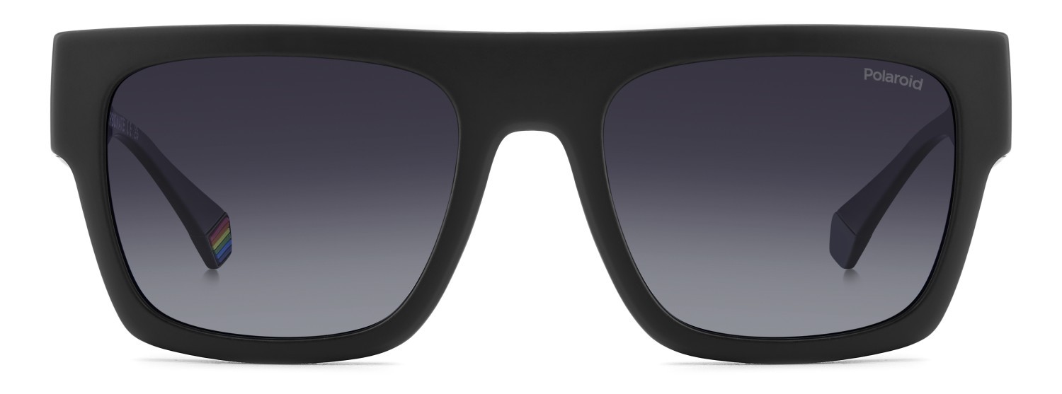 Sunglasses Polaroid Pld 6224/S 207382 003 WJ color matte black shape rectangle lenses grey shaded polarized