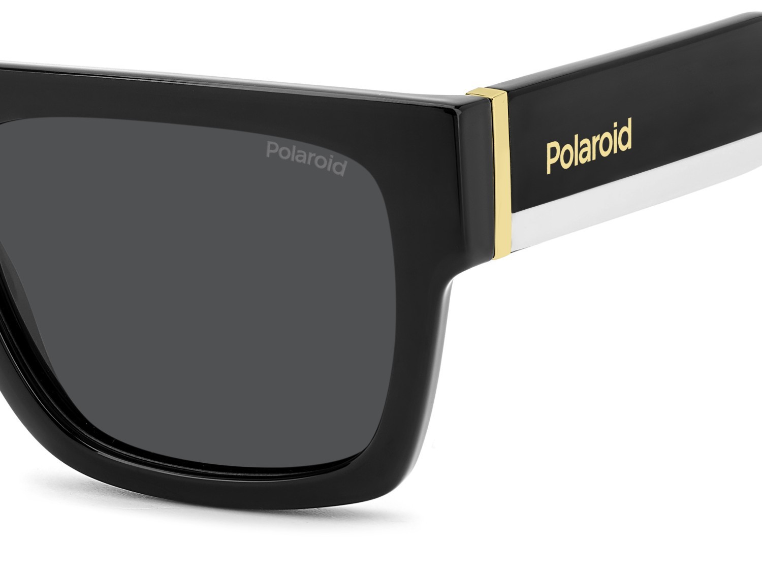 Sunglasses Polaroid Pld 6224/S 207382 807 M9 color black shape rectangle lenses grey polarized