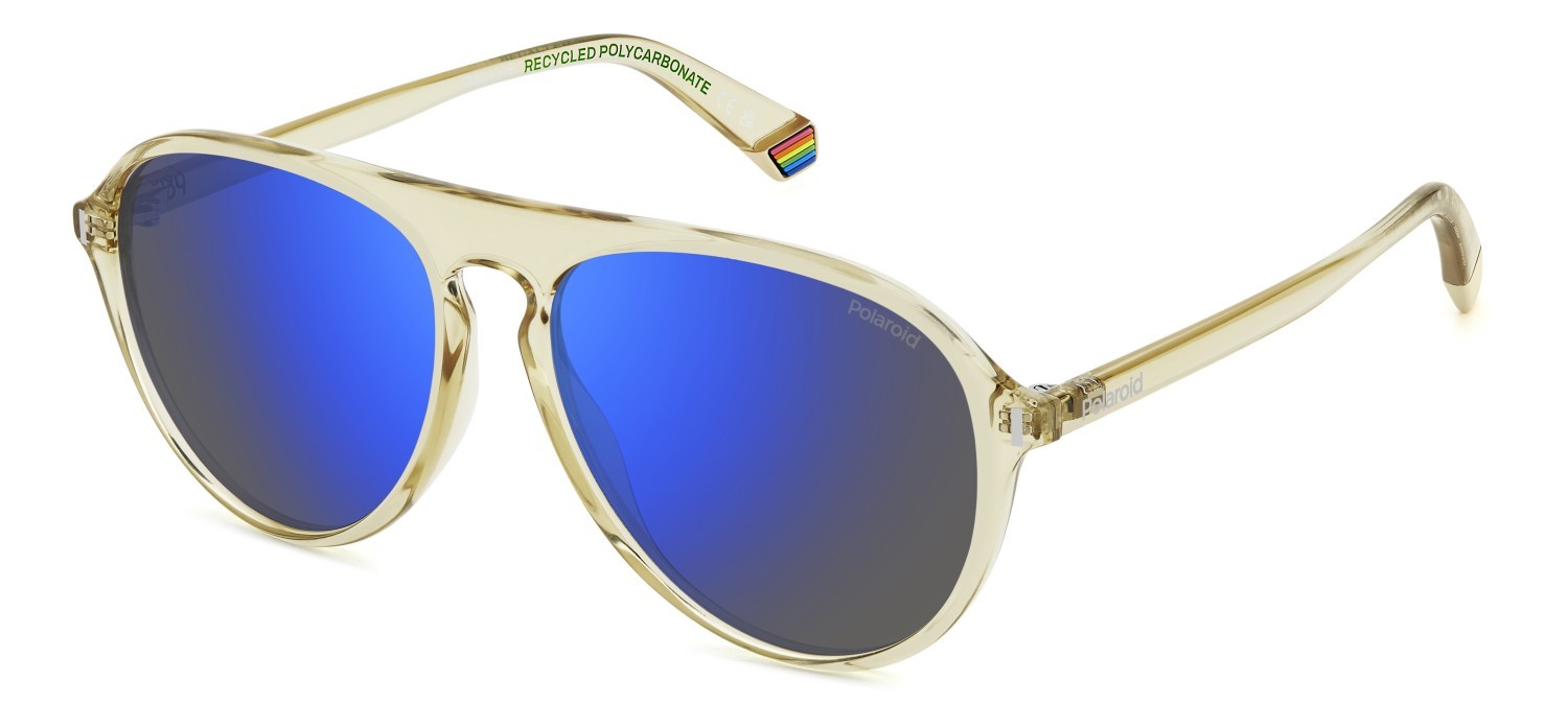 Sonnenbrillen Polaroid Pld 6225/S 207383 40G 5X farbe yellow form aviator gläser blue mirror polarized