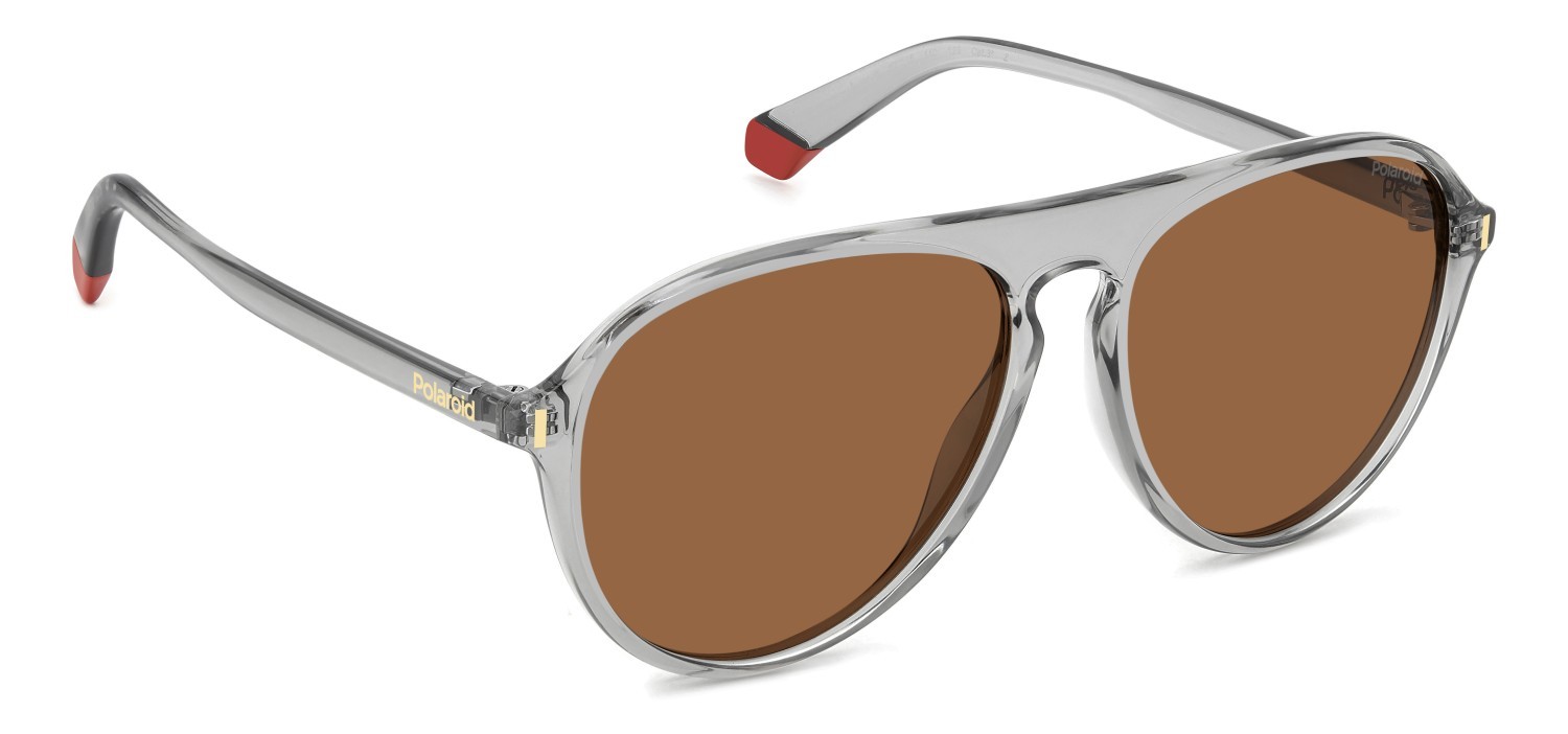 Sunglasses Polaroid Pld 6225/S 207383 KB7 HE color grey shape aviator lenses copper polarized
