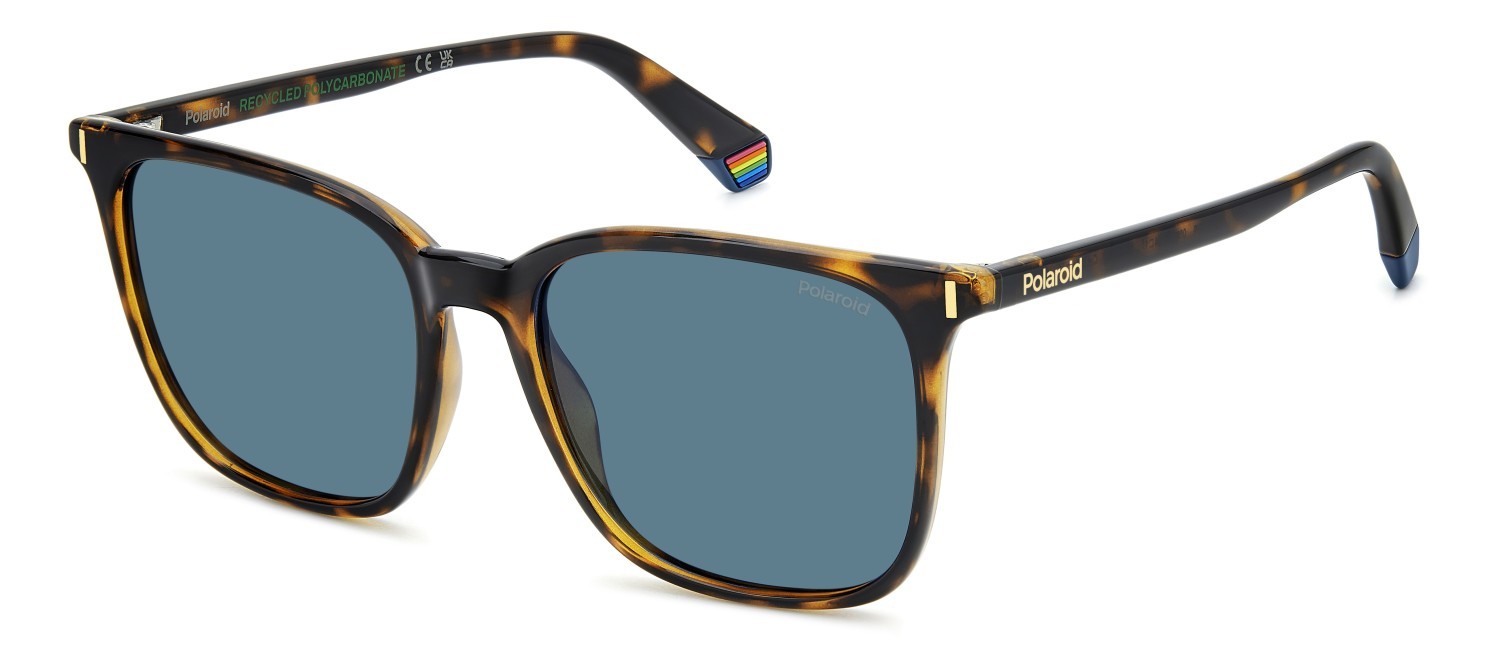 Sunglasses Polaroid Pld 6226/S 207384 086 C3 color havana shape rectangle lenses blue polarized