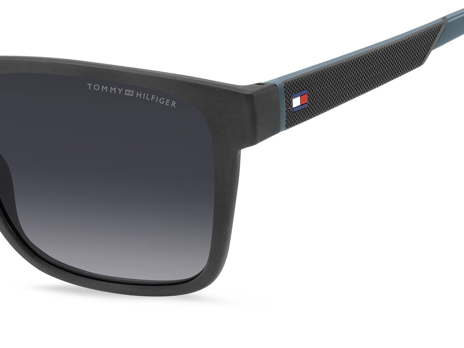 Sonnenbrillen Tommy Hilfiger Th 2144/S 207387 P2M 9O farbe grey teal form rechteckig gläser dark grey shaded