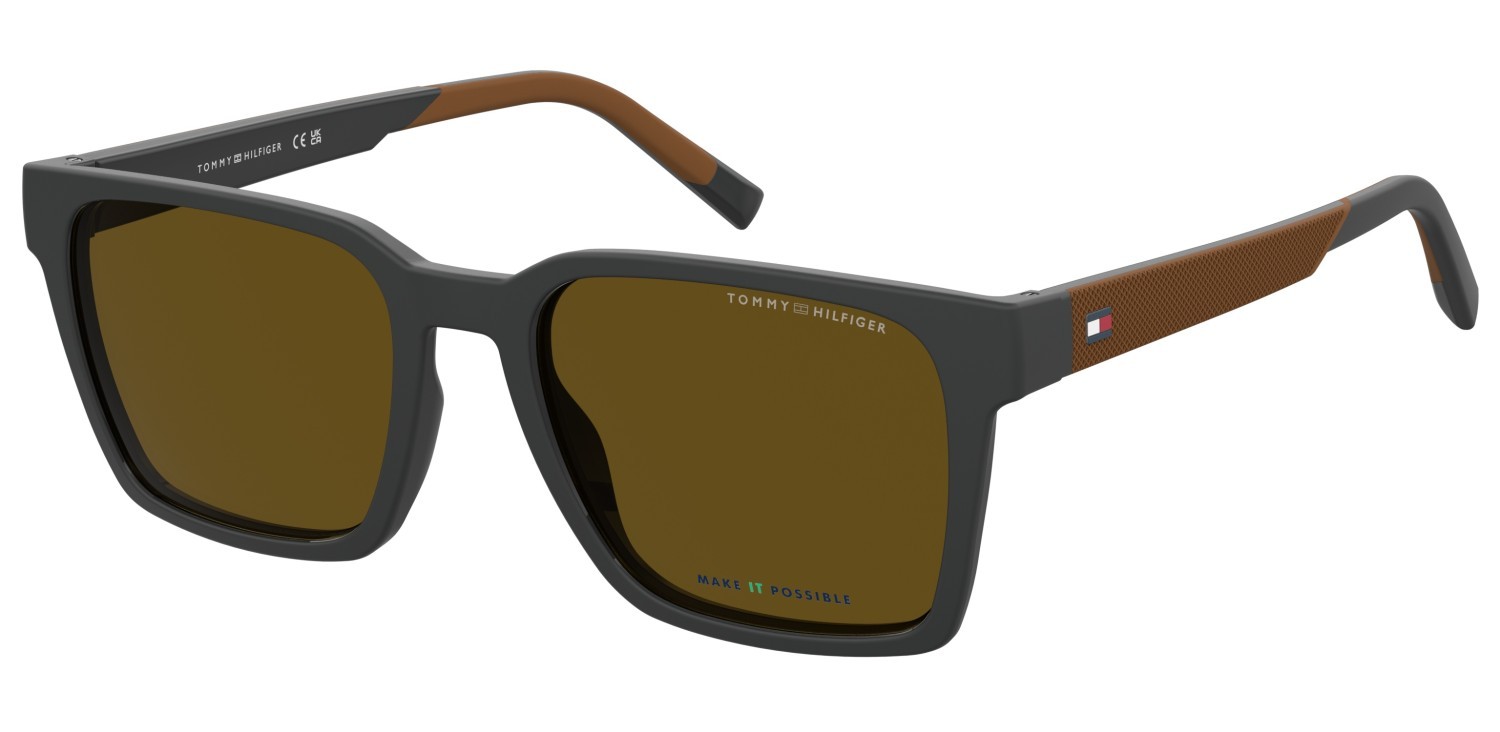 Sonnenbrillen Tommy Hilfiger Th 2143/S 207389 S05 70 farbe grey brown form rechteckig gläser brown