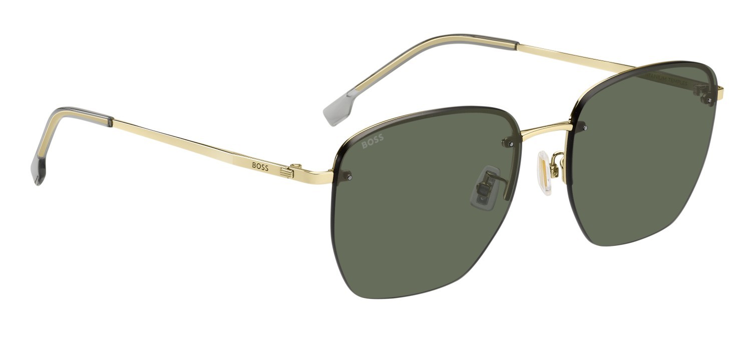 Sonnenbrillen Hugo Boss 1712/F 207405 J5G QT farbe gold form rechteckig gläser green