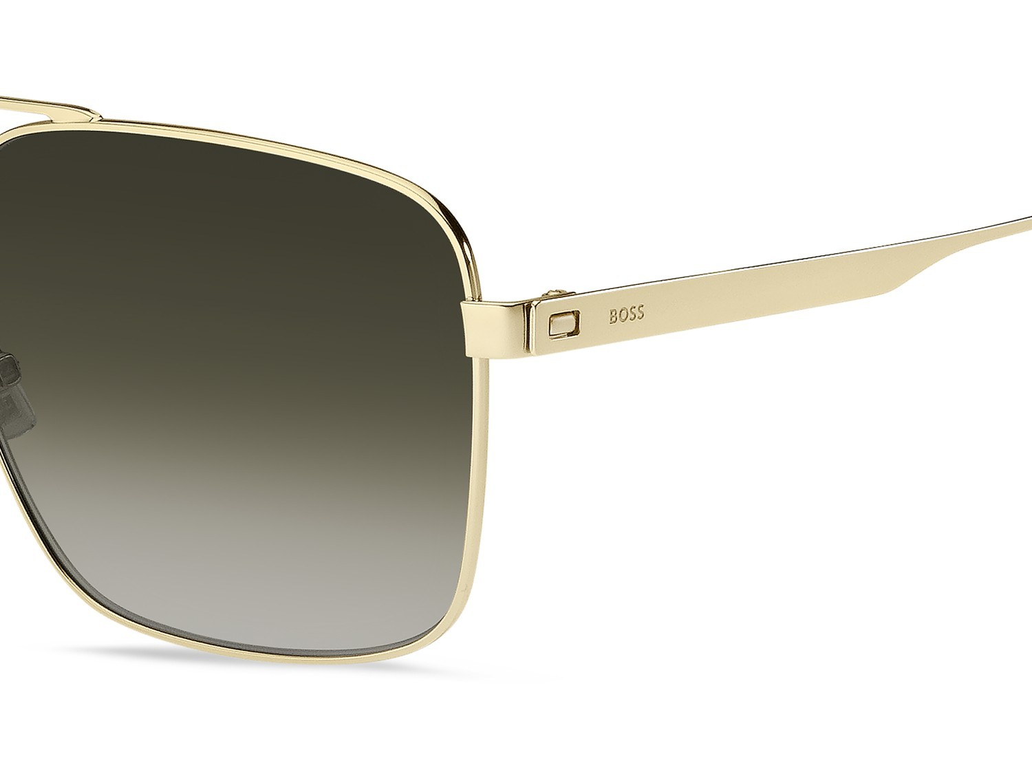 Sunglasses Hugo Boss 1695/S 207408 J5G 9K color gold shape rectangle lenses green shaded