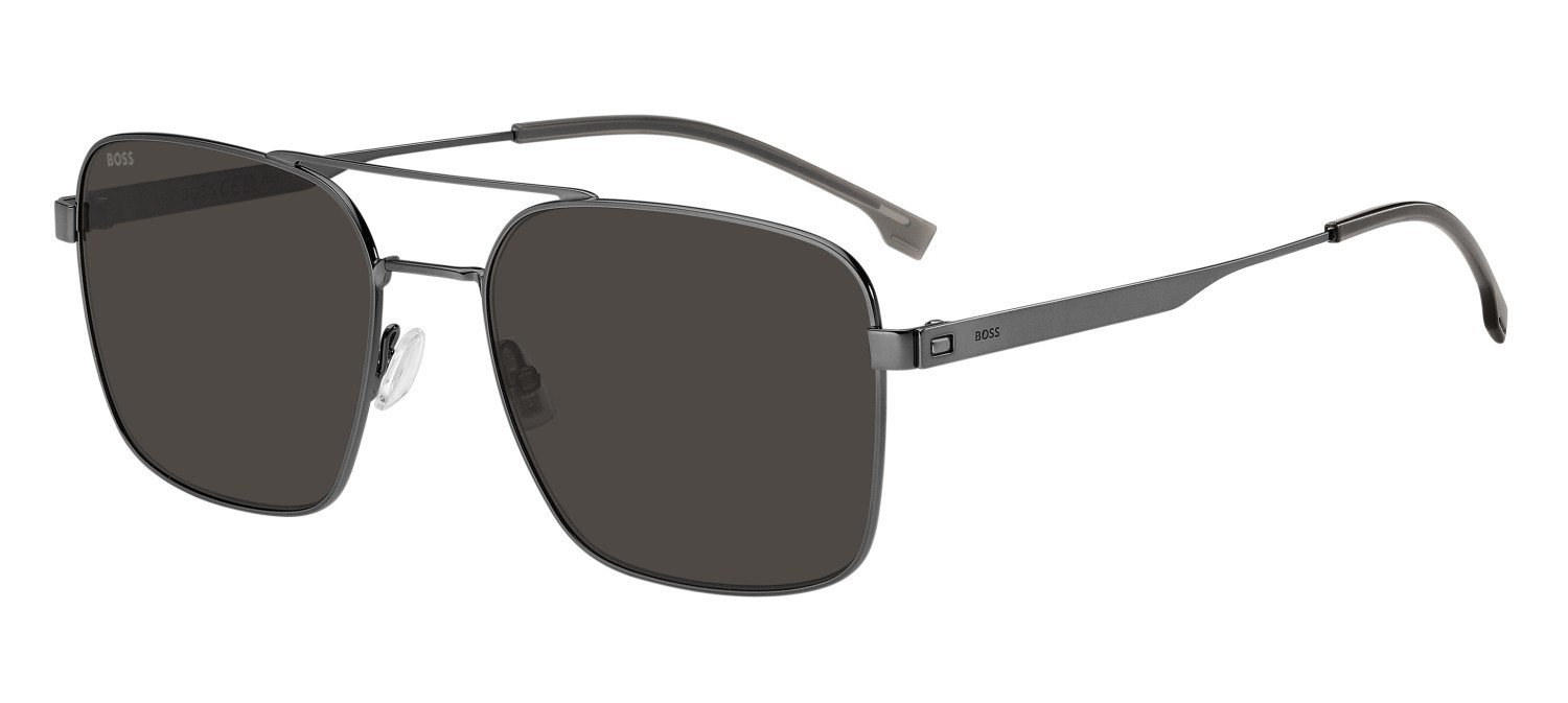 Sonnenbrillen Hugo Boss 1695/S 207408 KJ1 IR farbe dark ruthenium form rechteckig gläser grey