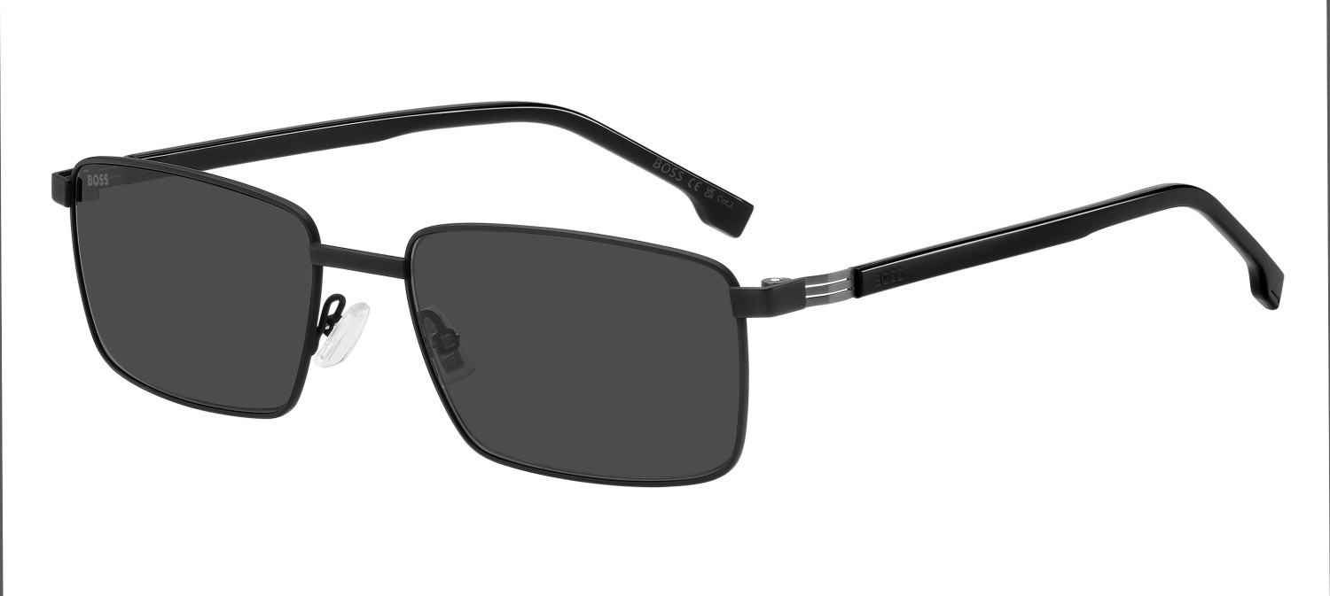 Sonnenbrillen Hugo Boss 1700/S 207409 003 IR farbe matte black form rechteckig gläser grey