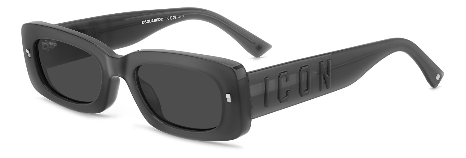 Occhiali da sole Dsquared2 Icon 0020/S 207425 KB7 IR colore grey forma rettangolare lenti grey