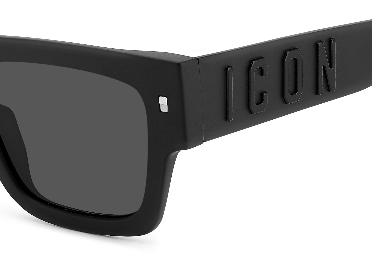 Occhiali da sole Dsquared2 Icon 0021/S 207426 003 IR colore matte black forma rettangolare lenti grey