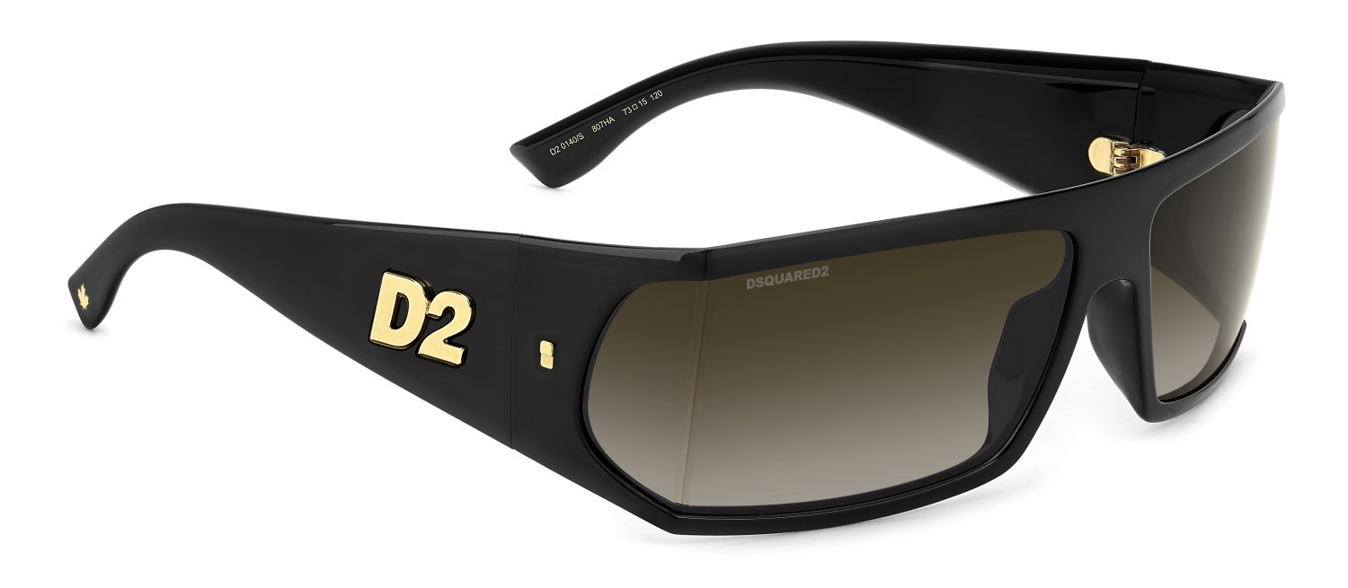 Sonnenbrillen Dsquared2 D2 0140/S 207427 807 HA farbe black form rechteckig gläser brown shaded
