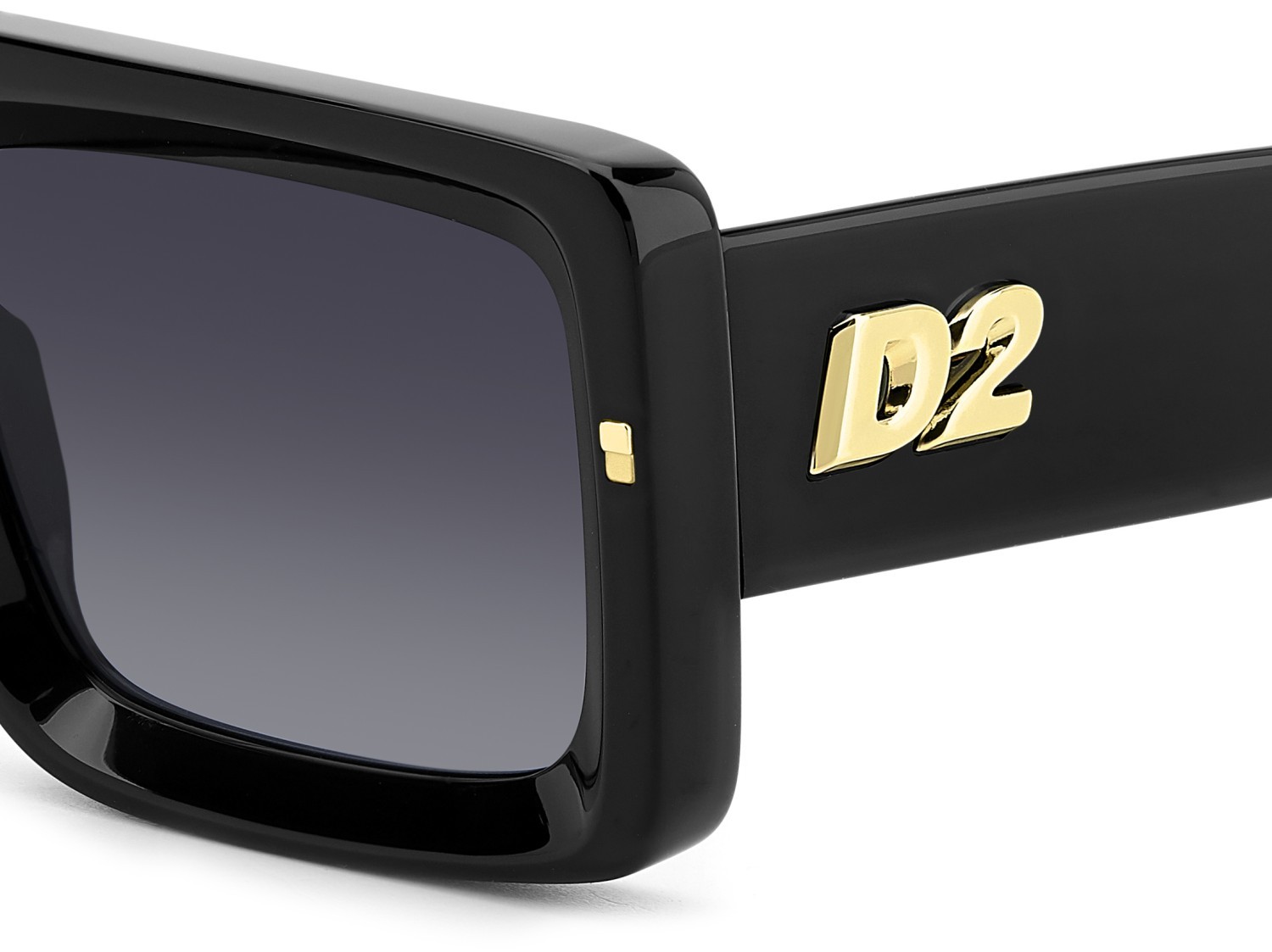 Occhiali da sole Dsquared2 D2 0141/S 207428 807 9O colore black forma rettangolare lenti dark grey shaded