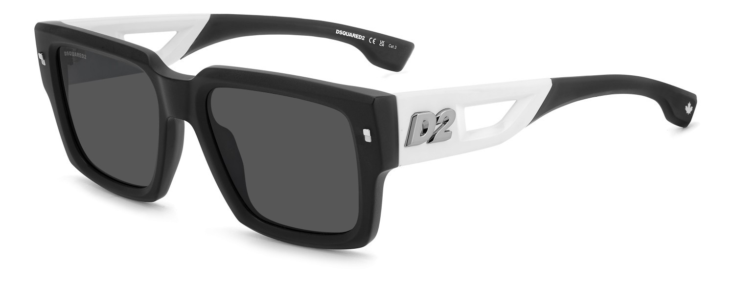Sonnenbrillen Dsquared2 D2 0143/S 207429 003 IR farbe matte black form rechteckig gläser grey