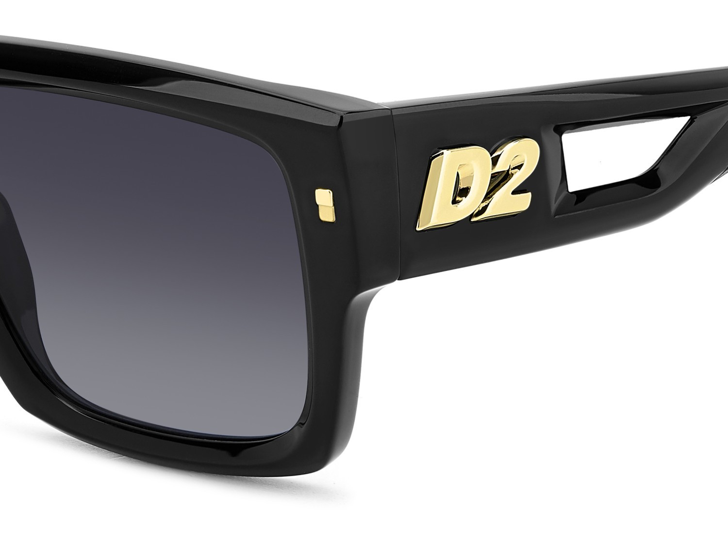 Occhiali da sole Dsquared2 D2 0143/S 207429 807 9O colore black forma rettangolare lenti dark grey shaded