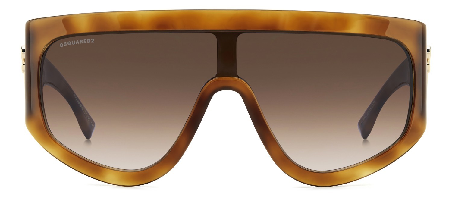 Occhiali da sole Dsquared2 D2 0149/S 207430 05L HA colore havana 2 forma mask lenti brown shaded