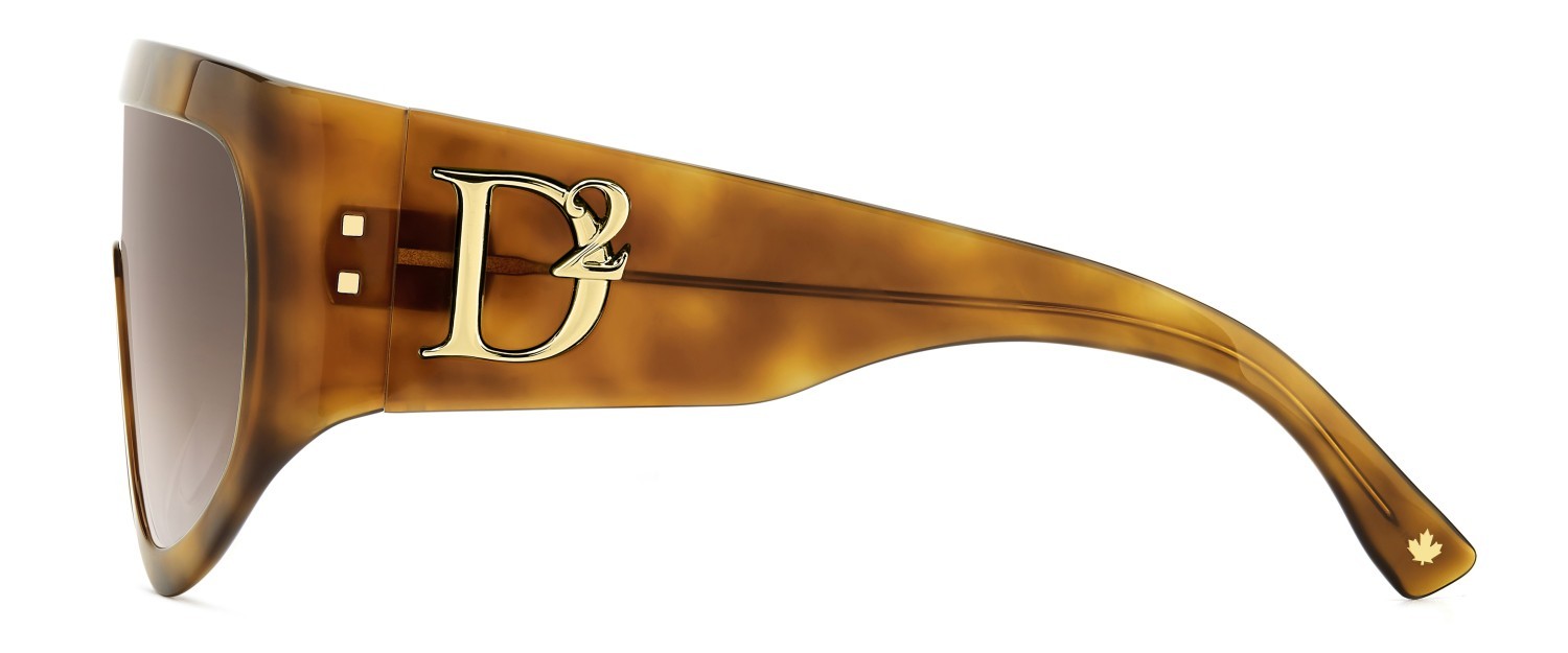 Occhiali da sole Dsquared2 D2 0149/S 207430 05L HA colore havana 2 forma mask lenti brown shaded