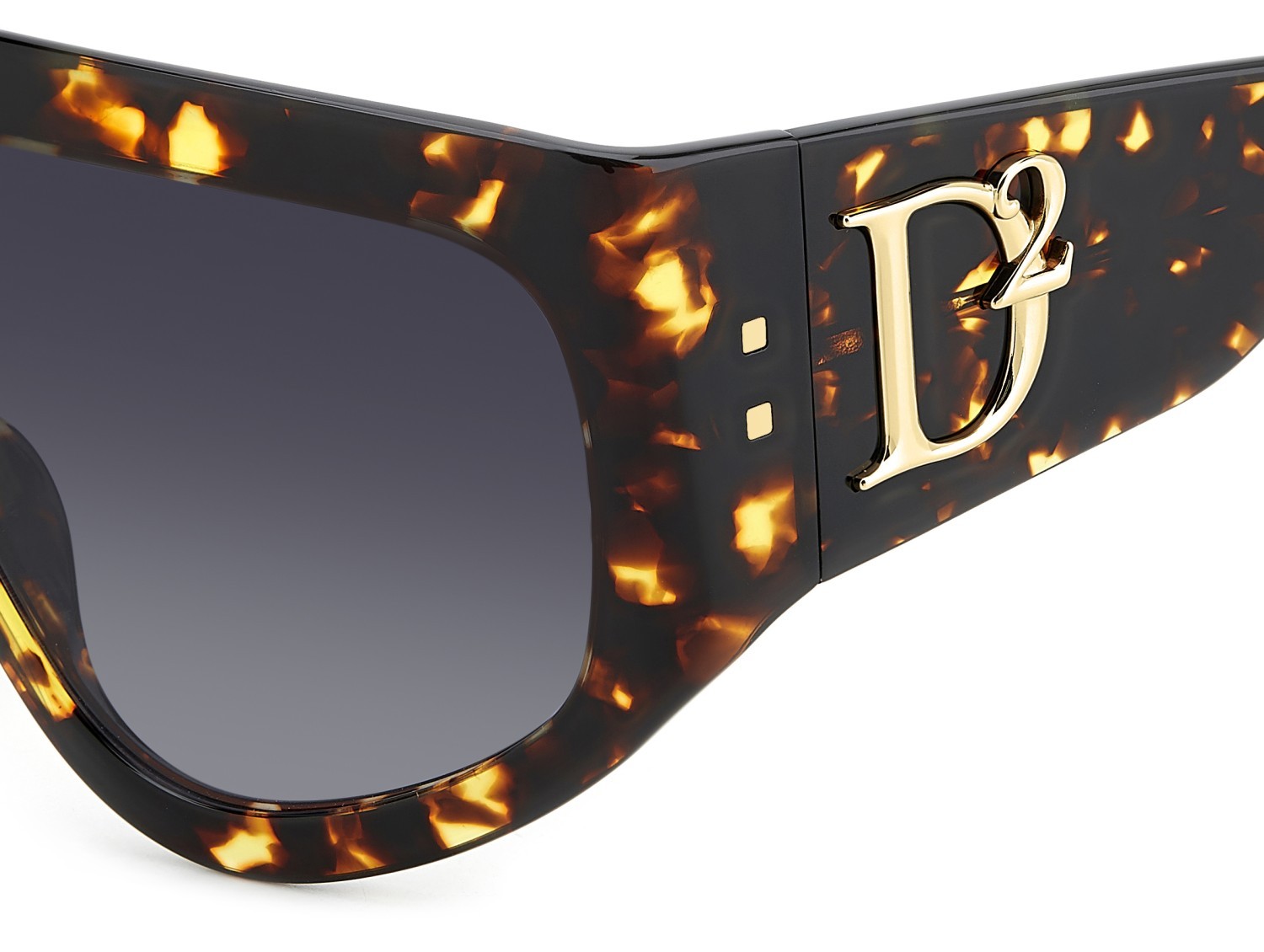 Occhiali da sole Dsquared2 D2 0149/S 207430 086 9O colore havana forma mask lenti dark grey shaded