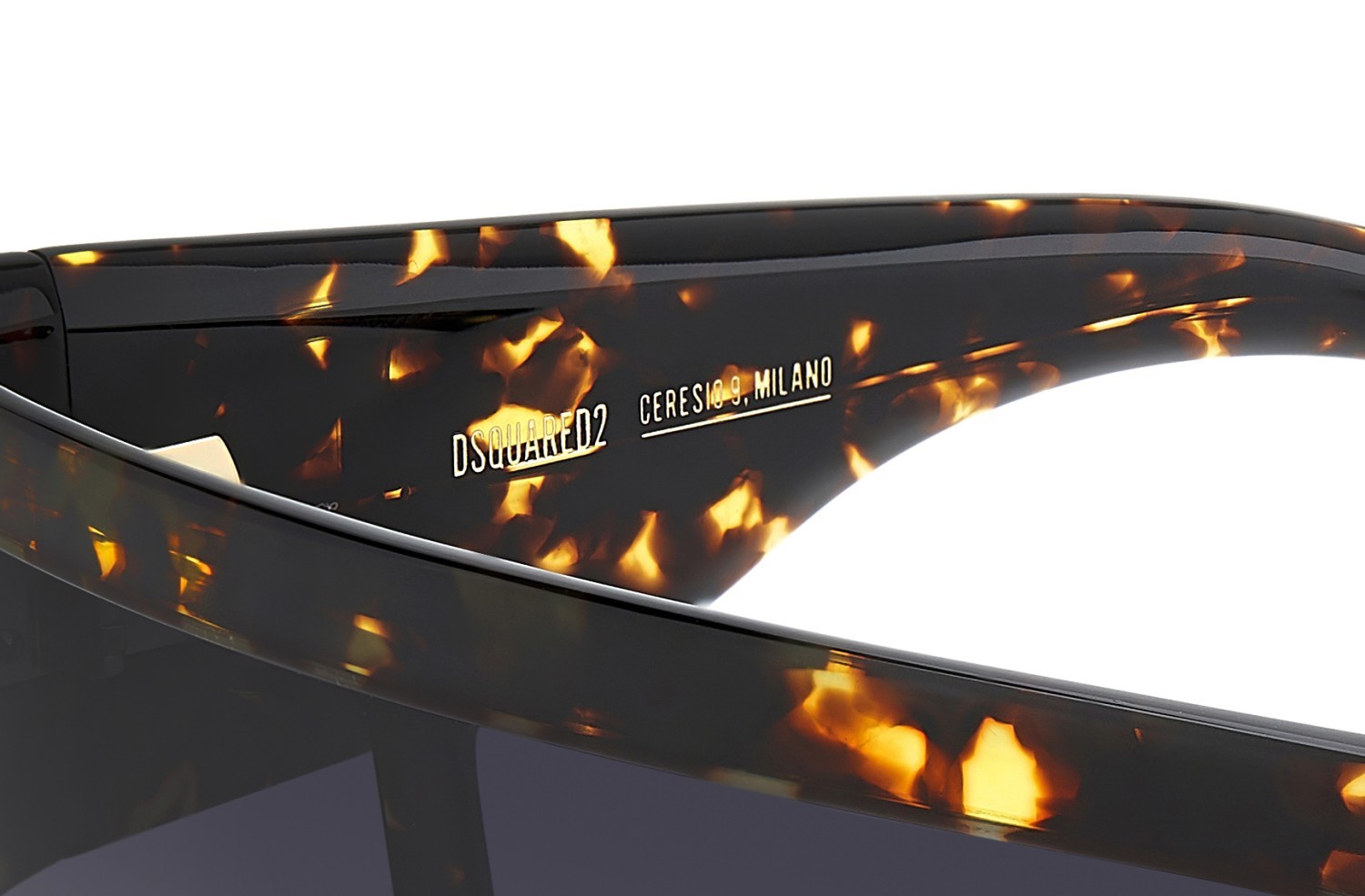 Occhiali da sole Dsquared2 D2 0149/S 207430 086 9O colore havana forma mask lenti dark grey shaded