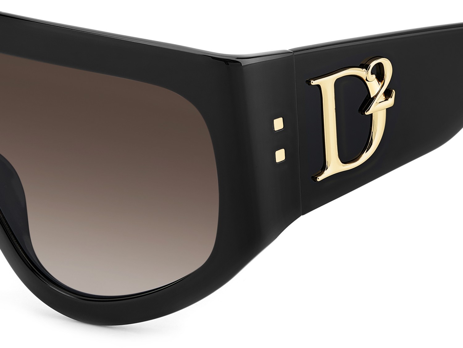 Occhiali da sole Dsquared2 D2 0149/S 207430 807 HA colore black forma mask lenti brown shaded