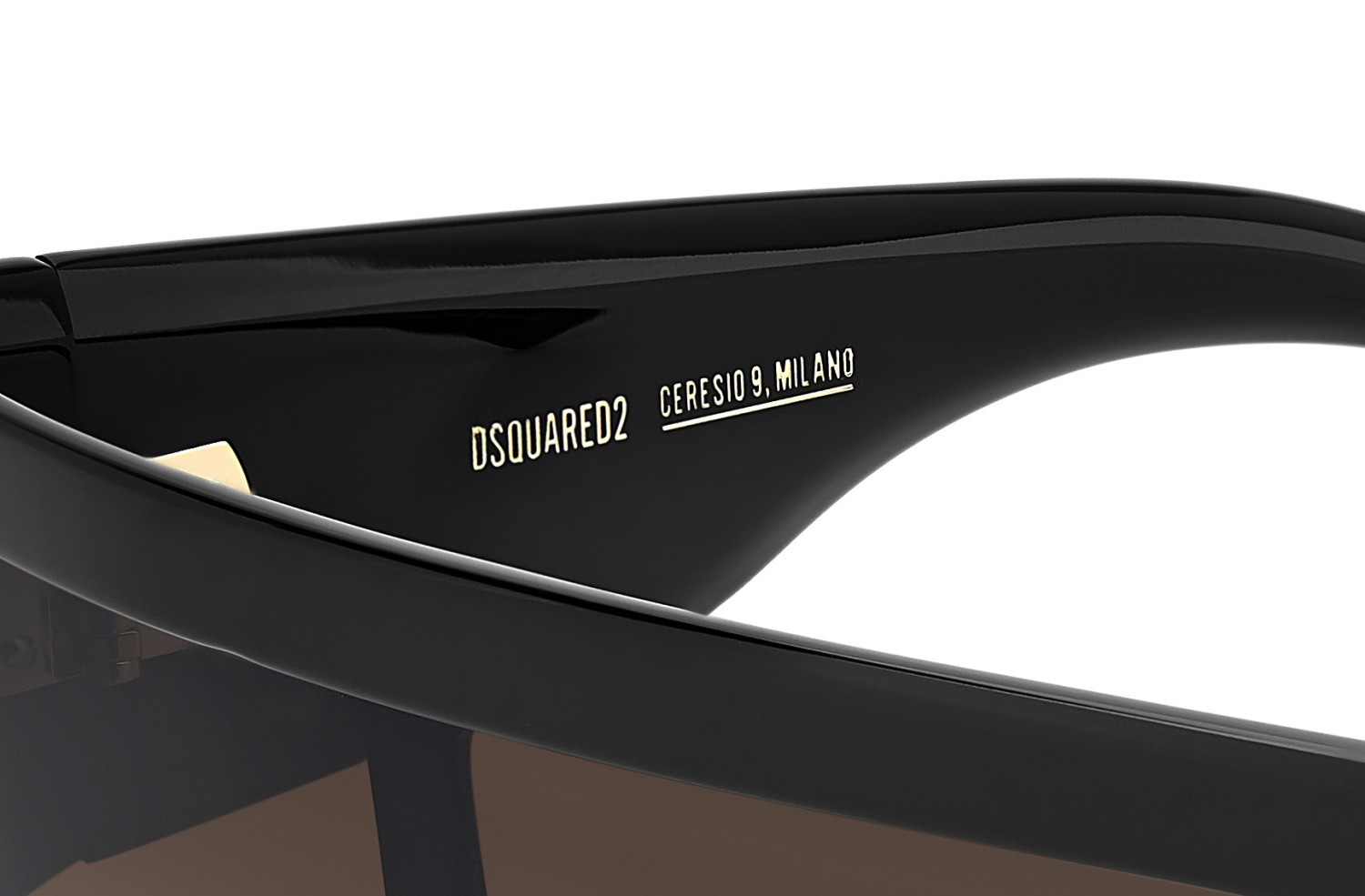 Occhiali da sole Dsquared2 D2 0149/S 207430 807 HA colore black forma mask lenti brown shaded