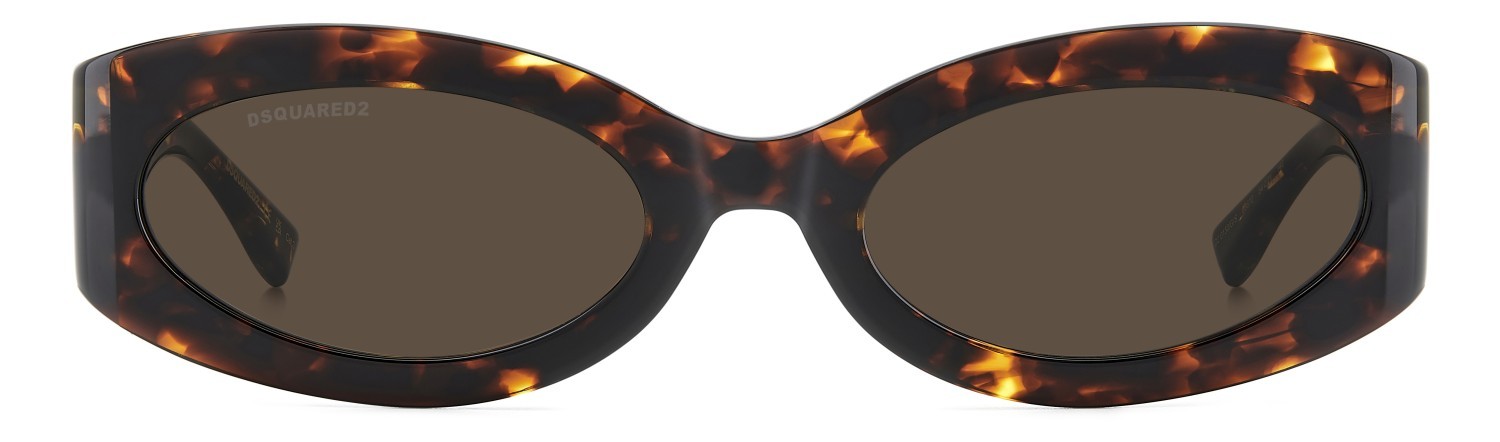 Occhiali da sole Dsquared2 D2 0150/G 207431 086 70 colore havana forma ovale lenti brown