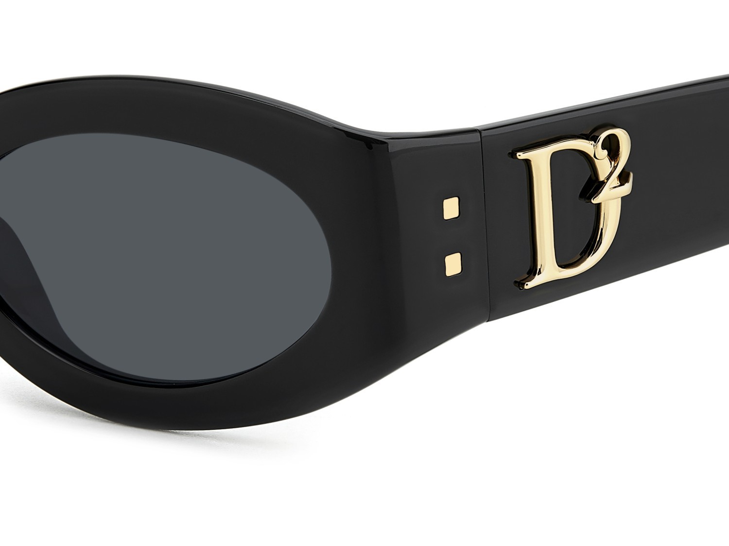 Occhiali da sole Dsquared2 D2 0150/G 207431 807 IR colore black forma ovale lenti grey