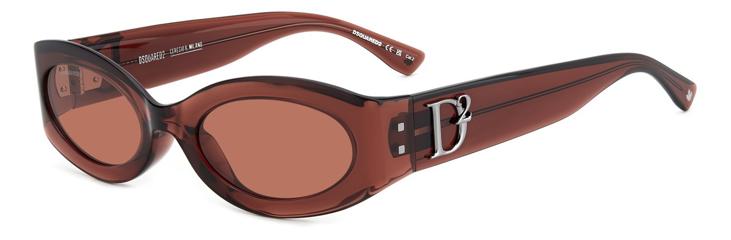 Sonnenbrillen Dsquared2 D2 0150/G 207431 C9A U1 farbe red form oval gläser pink