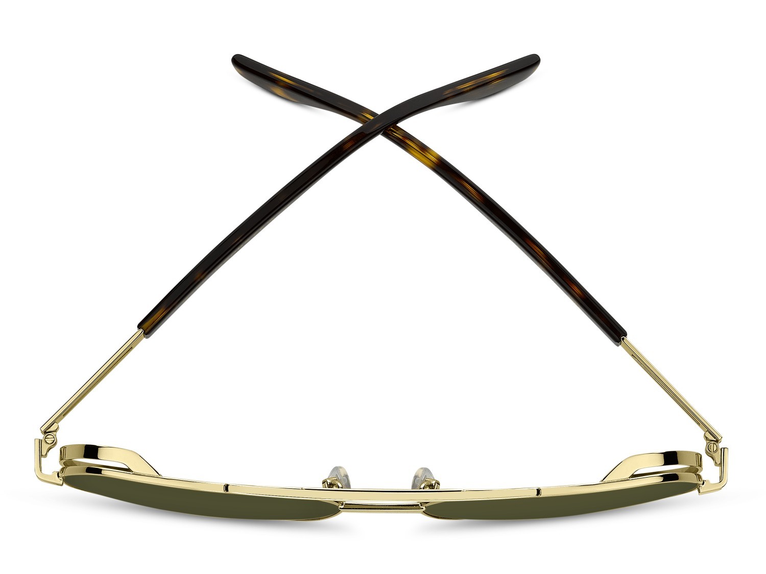 Occhiali da sole Marc Jacobs 784/S 207432 06J 9K colore gold havana forma rettangolare lenti green shaded
