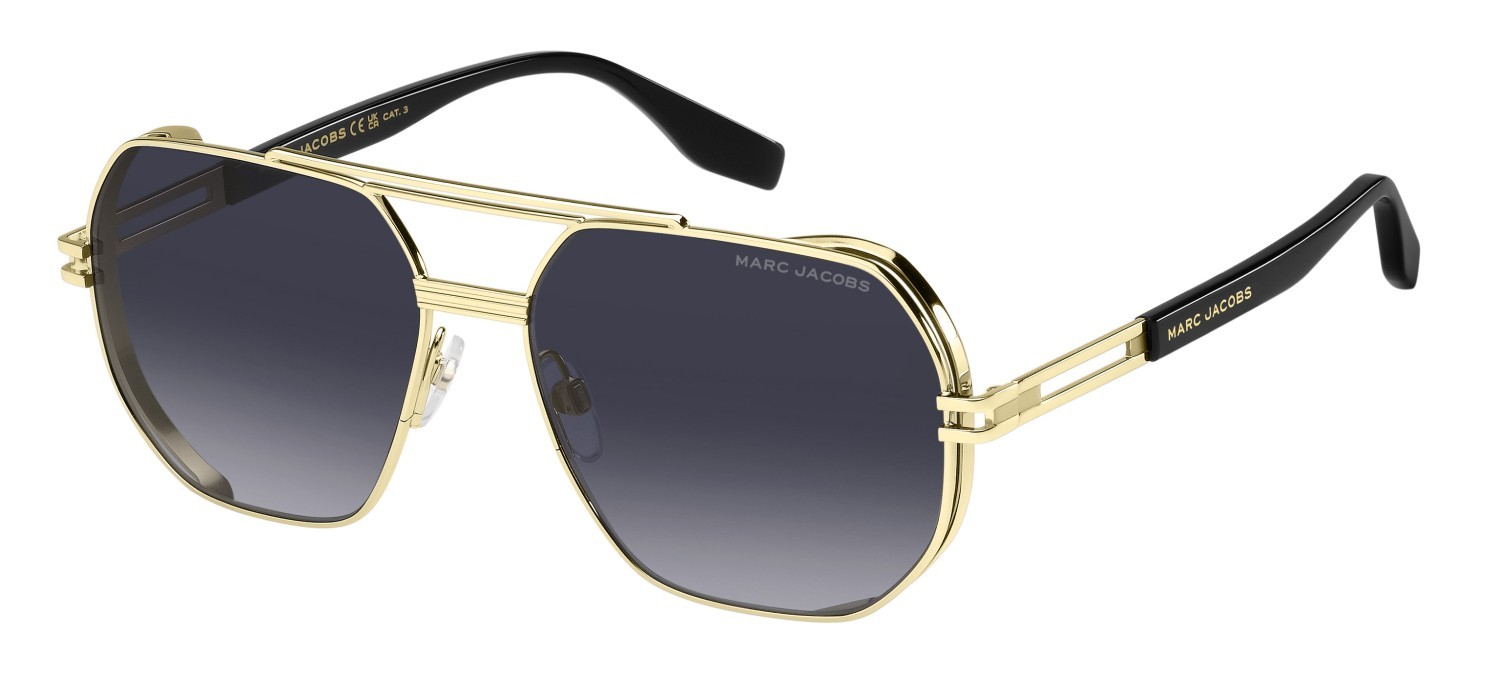 Occhiali da sole Marc Jacobs 784/S 207432 RHL 9O colore gold black_ forma rettangolare lenti dark grey shaded
