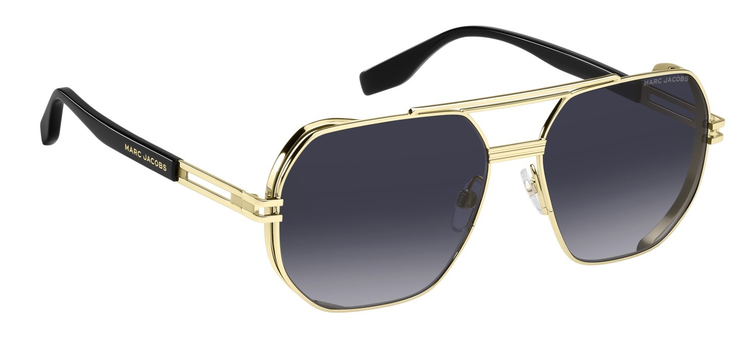 Occhiali da sole Marc Jacobs 784/S 207432 RHL 9O colore gold black_ forma rettangolare lenti dark grey shaded