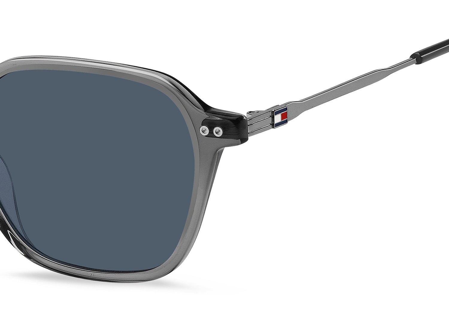 Sunglasses Tommy Hilfiger Th 2132/S 207435 KB7 KU color grey shape rectangle lenses blue