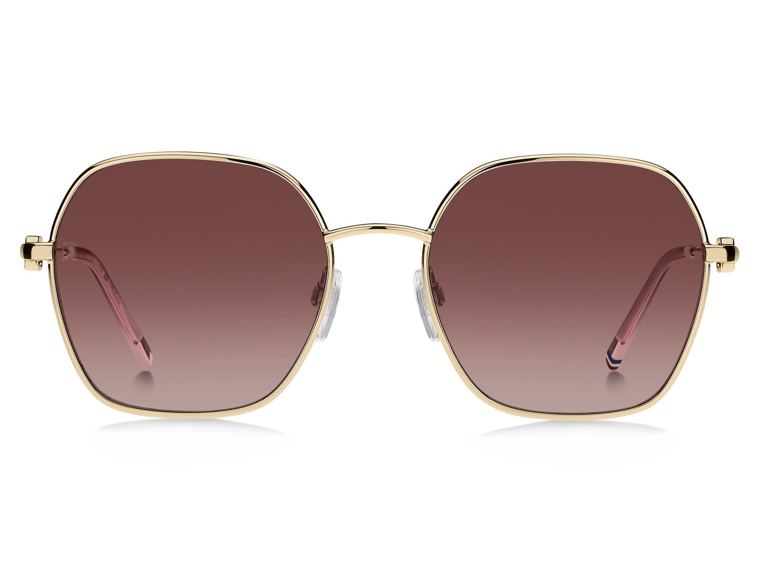 Sonnenbrillen Tommy Hilfiger Th 2150/S 207447 EYR 3X farbe gold pink form quadratisch gläser pink doubleshade