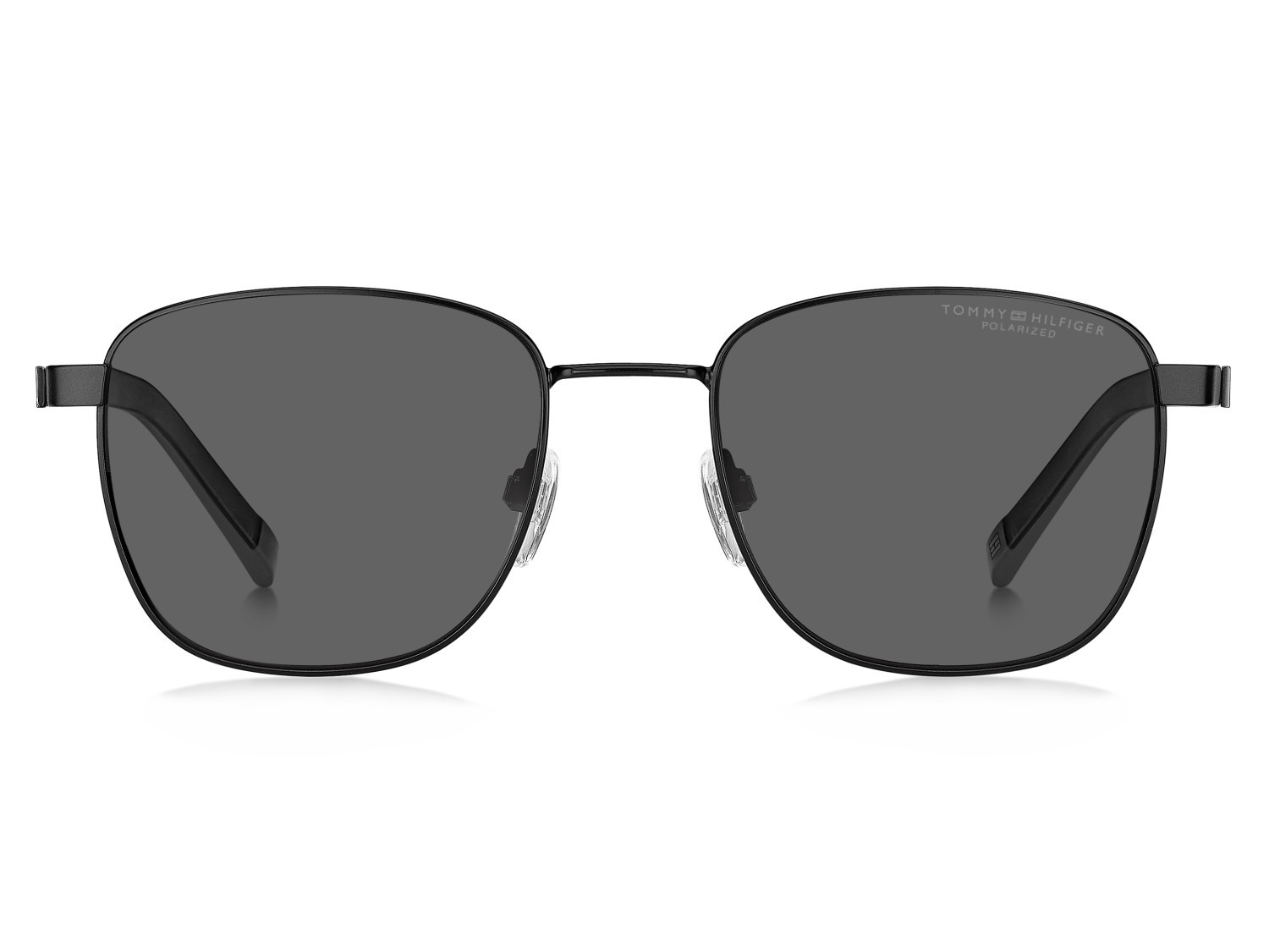 Sunglasses Tommy Hilfiger Th 2138/S 207448 003 M9 color matte black shape rectangle lenses grey polarized