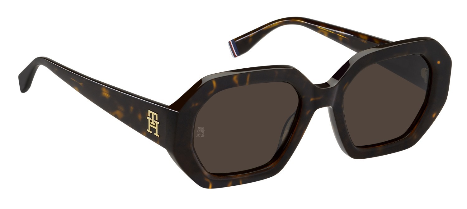 Sonnenbrillen Tommy Hilfiger Th 2155/S 207464 086 70 farbe havana form rechteckig gläser brown