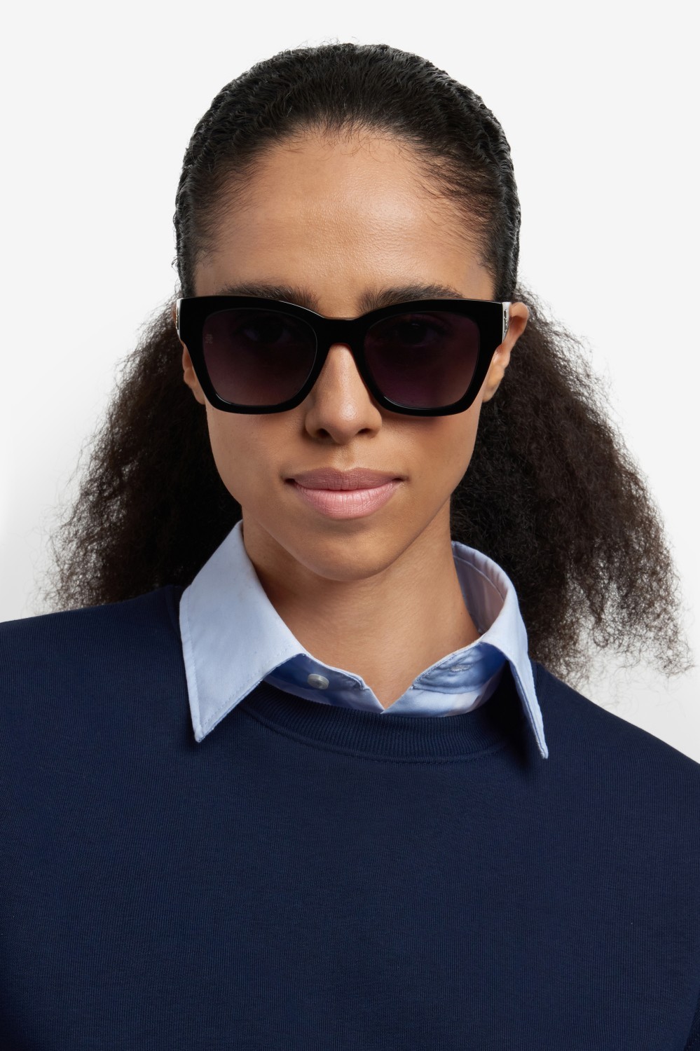 Occhiali da sole Tommy Hilfiger Th 2156/S 207525 807 9O colore black forma rettangolare lenti dark grey shaded