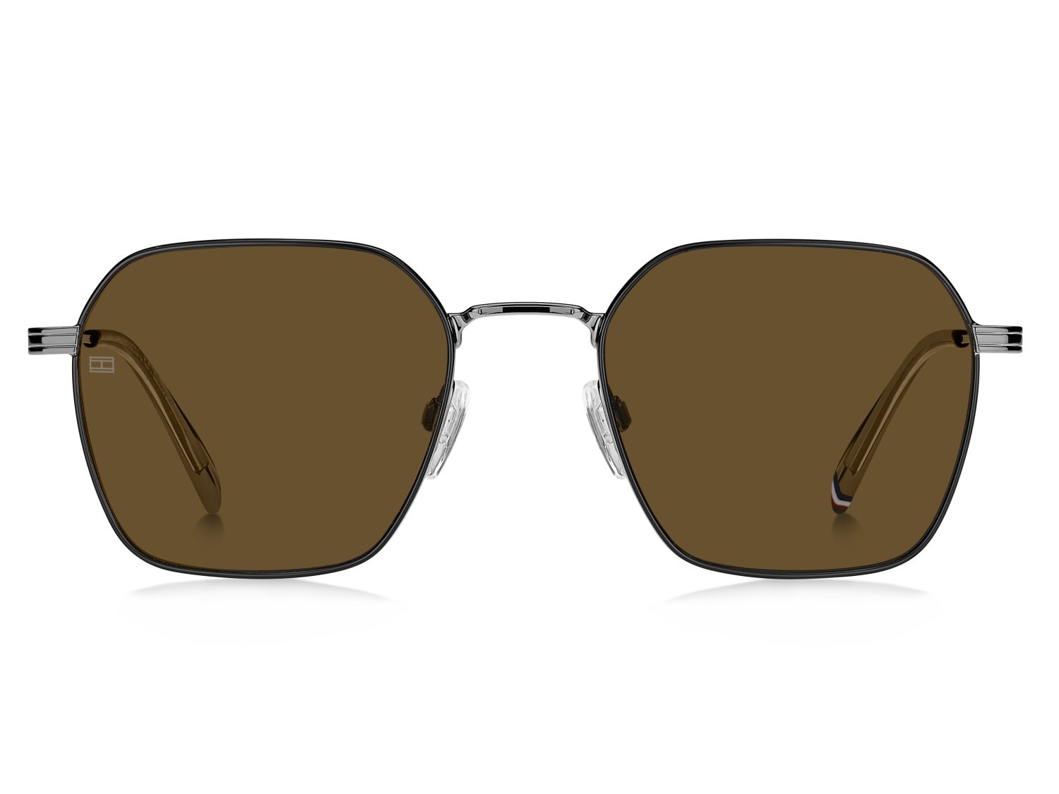 Sonnenbrillen Tommy Hilfiger Th 2133/S 207526 TI7 70 farbe matte black ruthenium form rechteckig gläser brown