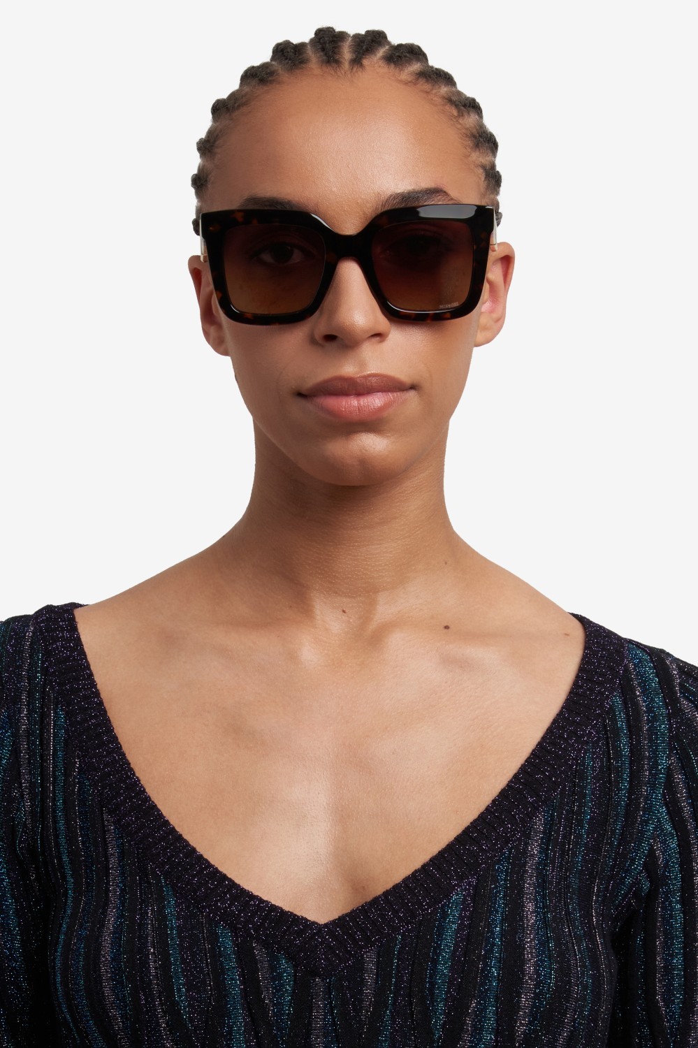 Occhiali da sole Missoni Mis 0192/S 207539 086 HA colore havana forma quadrato lenti brown shaded
