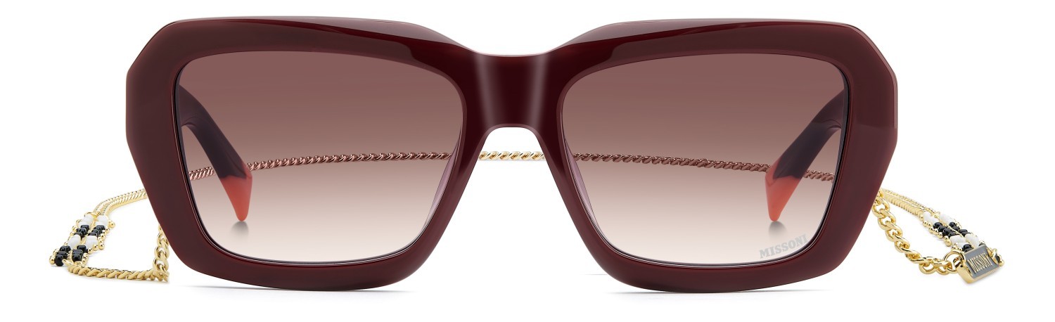 Sonnenbrillen Missoni Mis 0193/G 207540 LHF 3X farbe burgundy form rechteckig gläser pink doubleshade