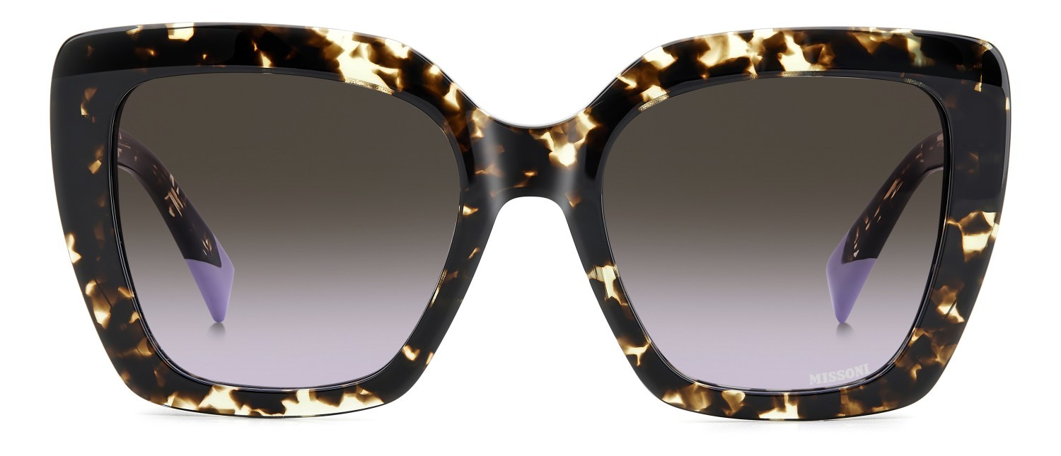 Occhiali da sole Missoni Mis 0197/S 207541 086 QR colore havana forma quadrato lenti brown violet doubleshade