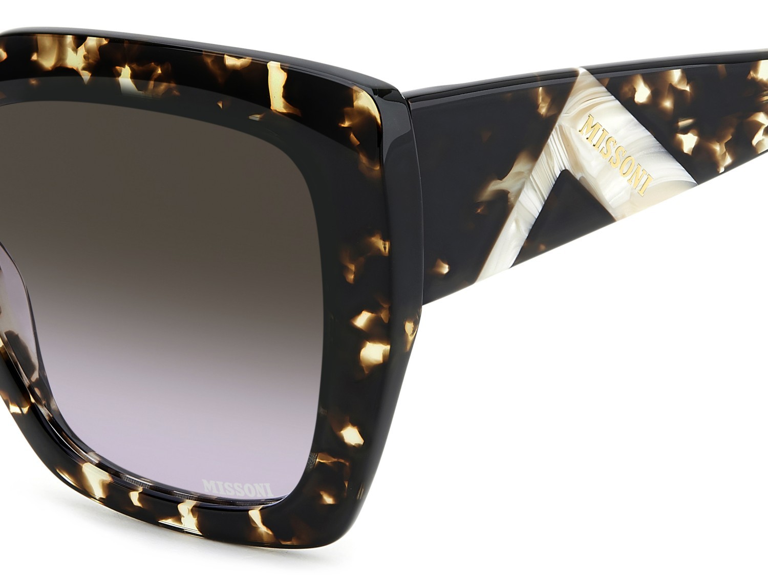 Occhiali da sole Missoni Mis 0197/S 207541 086 QR colore havana forma quadrato lenti brown violet doubleshade
