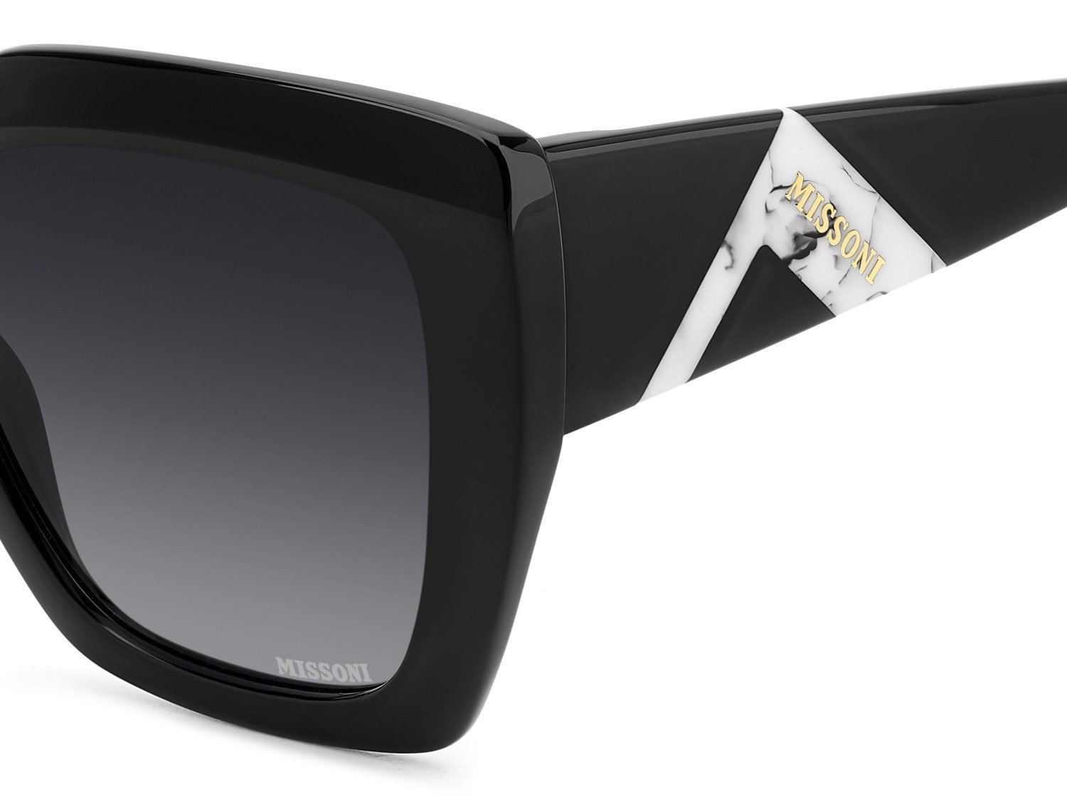 Occhiali da sole Missoni Mis 0197/S 207541 807 9O colore black forma quadrato lenti dark grey shaded
