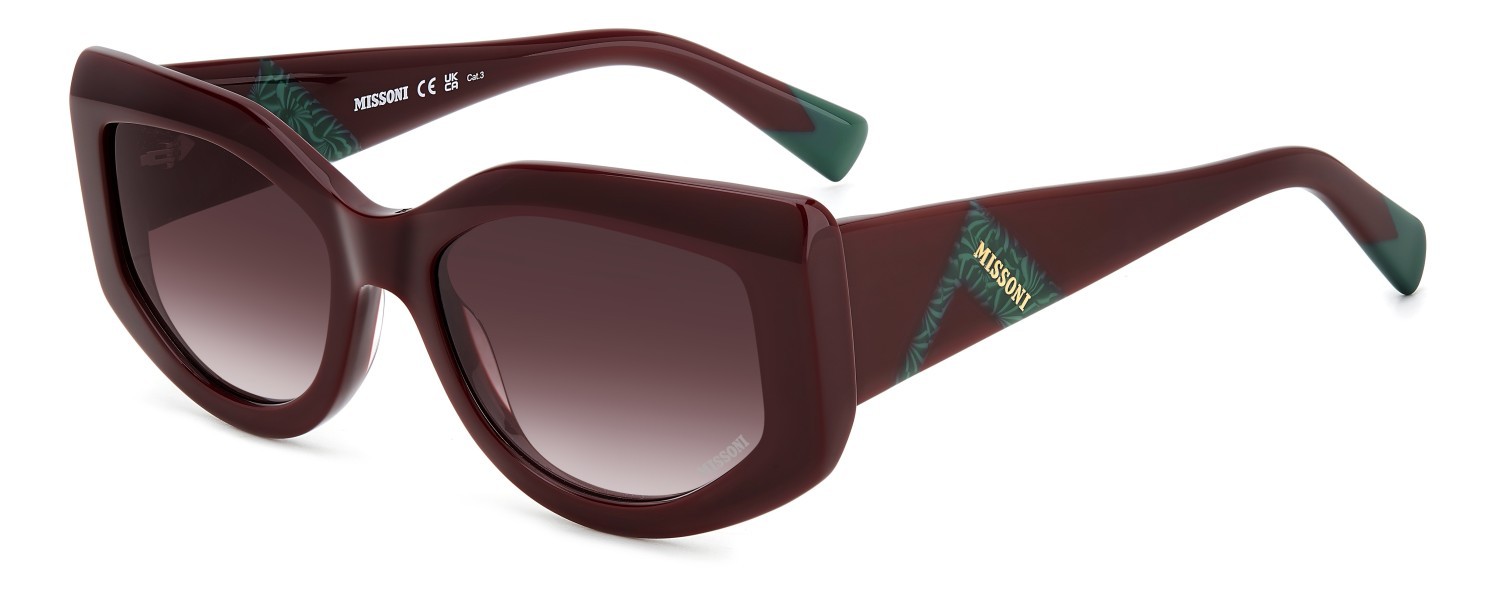 Sonnenbrillen Missoni Mis 0198/S 207542 LHF 3X farbe burgundy form rechteckig gläser pink doubleshade