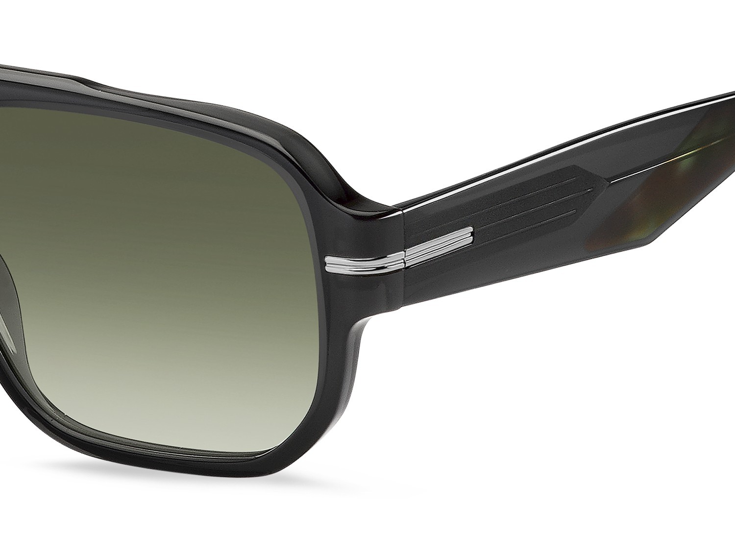 Occhiali da sole Hugo Boss 1718/S 207545 KB7 8Z colore grey forma rettangolare lenti green shaded antireflex