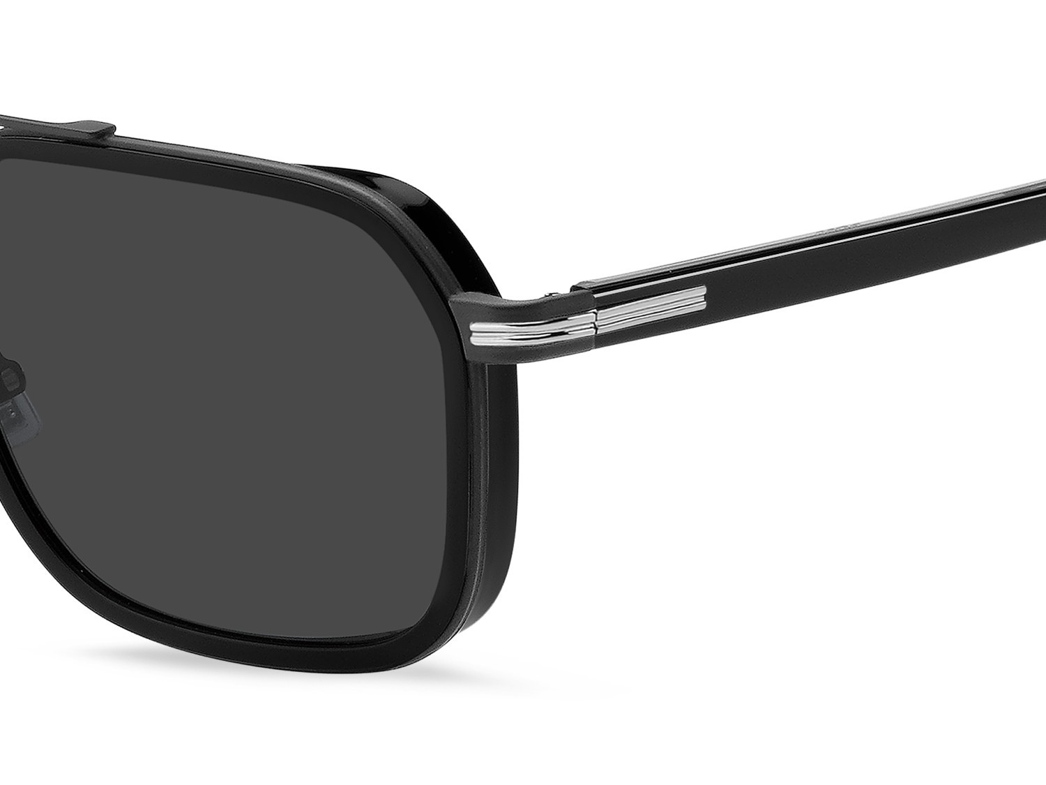 Occhiali da sole Hugo Boss 1724/S 207546 807 IR colore black forma rettangolare lenti grey