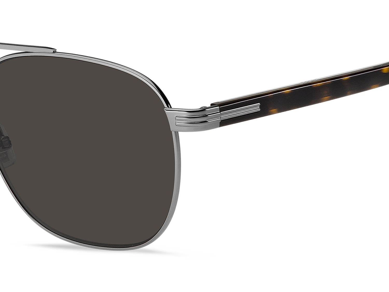 Occhiali da sole Hugo Boss 1723/S 207547 31Z IR colore ruthenium havana forma rettangolare lenti grey