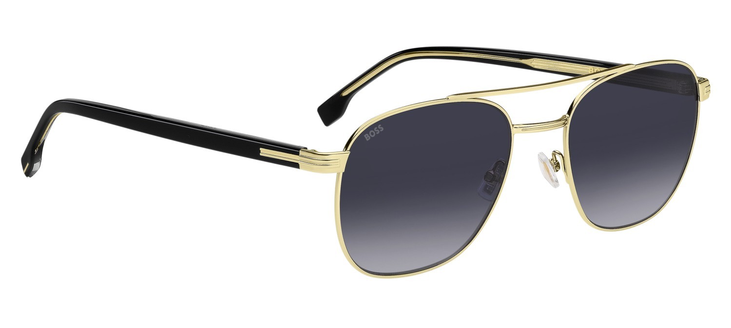 Sunglasses Hugo Boss 1723/S 207547 RHL 9O color gold black_ shape rectangle lenses dark grey shaded