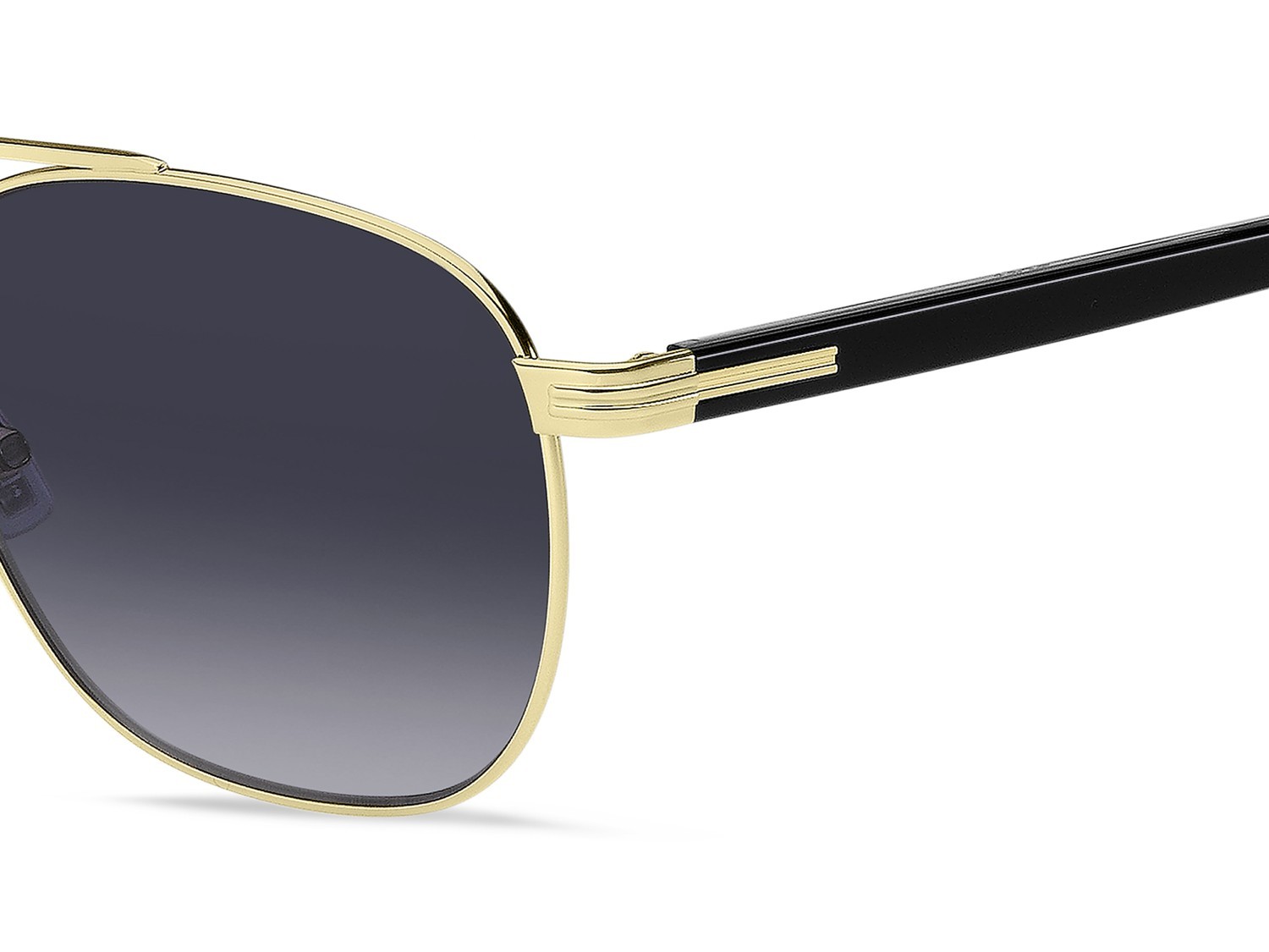 Sunglasses Hugo Boss 1723/S 207547 RHL 9O color gold black_ shape rectangle lenses dark grey shaded