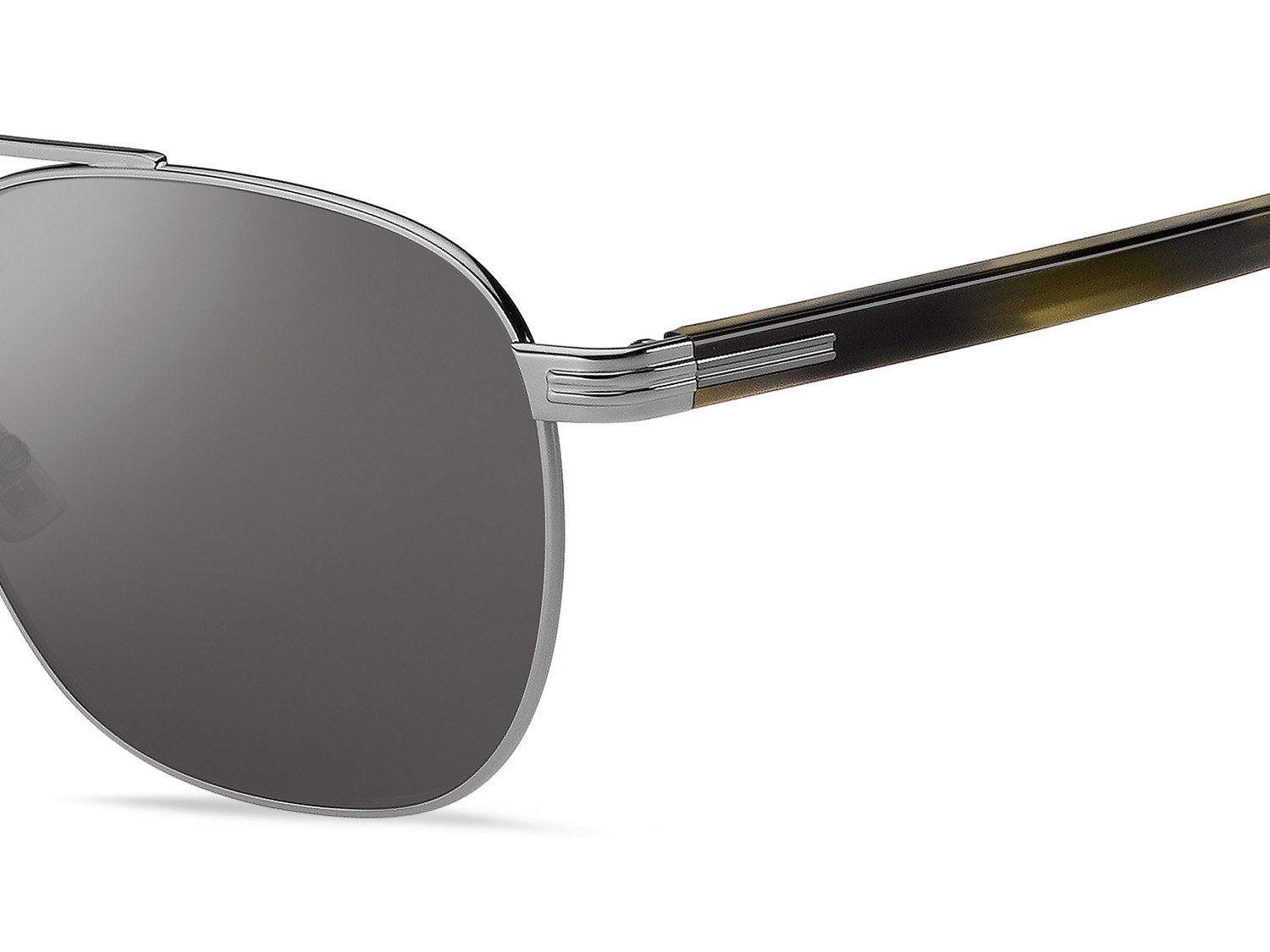 Sonnenbrillen Hugo Boss 1723/S 207547 XYG T4 farbe ruthenium green horn form rechteckig gläser silver mirror