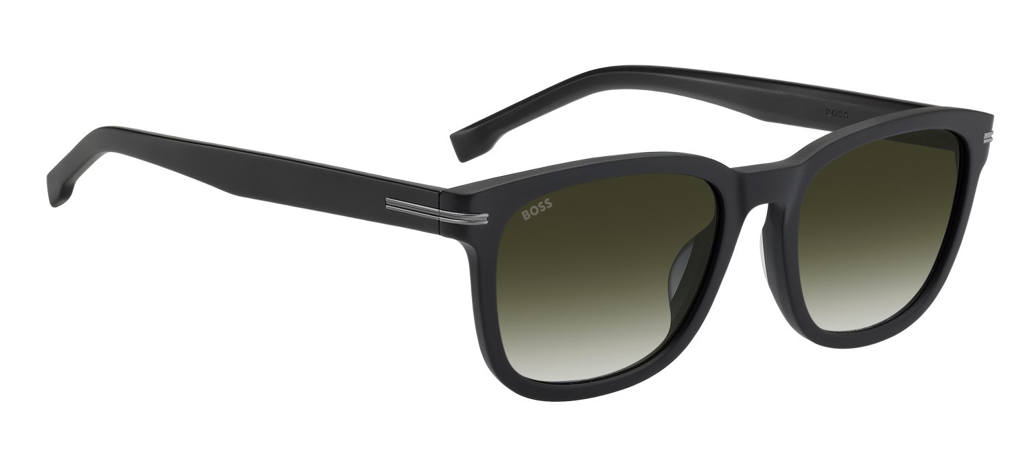 Sonnenbrillen Hugo Boss 1722/G 207549 003 9K farbe matte black form rechteckig gläser green shaded
